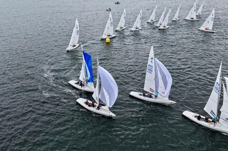 Tight top mark rounding - Brian Hilton - Ineos Grenadier Etchells NSW Championship 2026 - photo © Hippodrone