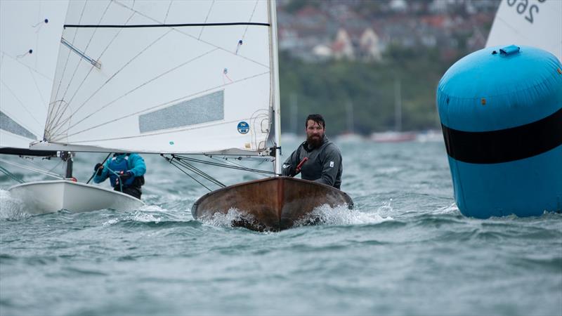 Alex Watts racing his newly refurbished wooden boat on Day 1 at the 2021 UK Europe National Championships photo copyright Linus Etchingham taken at Weymouth & Portland Sailing Academy and featuring the Europe class