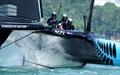 New Zealand SailGP Team helmed by Peter Burling take part in a practice session ahead of the Singapore Sail Grand Prix © Eloi Stichelbaut / SailGP