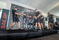 New Zealand SailGP Team where at the prizegiving for  Singapore Sail Grand Prix during the lightning strike © Eloi Stichelbaut/SailGP