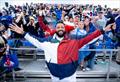 DJ Khaled, SailGP Chief Hype Officer, with spectators in the grandstand in the SailGP Race Stadium on Race Day 1 of the Mubadala New York Sail Grand Prix © Mike Lawrence/SailGP