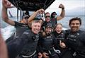 Germany SailGP Team presented by Deutsche Bank celebrate as they make their way back to shore in the team support boat after winning the event final on Race Day 2 © Ricardo Pinto for SailGP
