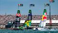 F50s racing past the fans at  30kts upwind - Day 1 - Emirates Great Britain SailGP - Portsmouth - July 25, 2026 &copy; Felix Diemer/SailGP