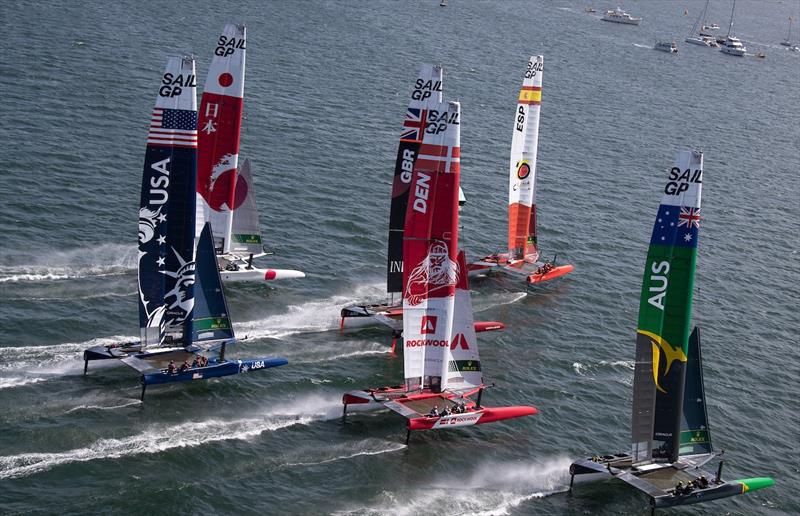 SailGP - F50's competing in Sydney SailGP in early 2020 photo copyright David Gray/SailGP taken at Royal Bermuda Yacht Club and featuring the F50 class