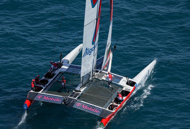 Canada SailGP Team helmed by Phil Robertson on Race Day 2  - T-Mobile United States Sail Grand Prix, Chicago at Navy Pier, Lake Michigan, Season 3 photo copyright Simon Bruty/SailGP taken at Chicago Sailing and featuring the F50 class