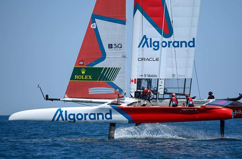 Canada SailGP Team helmed by Phil Robertson practicing ahead of T-Mobile United States Sail Grand Prix, Chicago at Navy Pier, Lake Michigan, Season 3 photo copyright Jon Buckle/SailGP taken at Chicago Sailing and featuring the F50 class