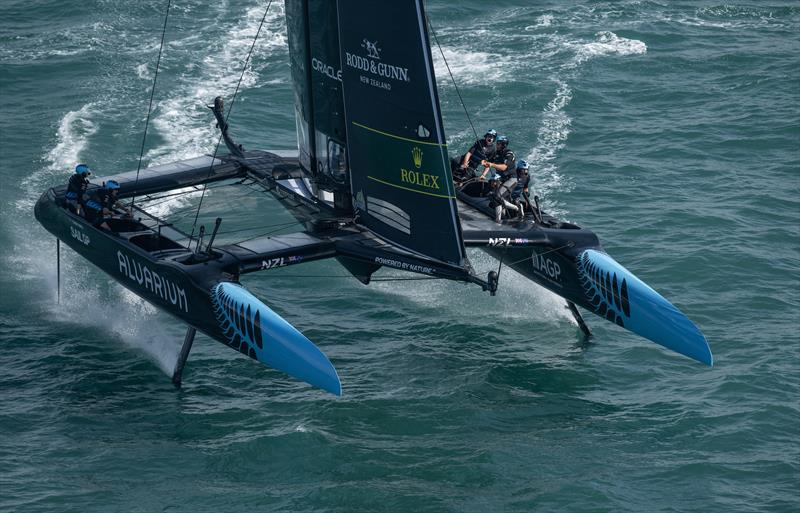 New Zealand SailGP Team in action during a practice session ahead of the Spain Sail Grand Prix in Cadiz, Spain. October, 2023  - photo © Ricardo Pinto/SailGP