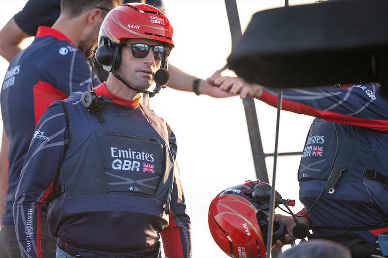 Ben Ainslie, driver of Emirates Great Britain SailGP Team, reacts during a practice session ahead of the Emirates Sail Grand Prix presented by P&O Marinas in Dubai, United Arab Emirates - photo © Ricardo Pinto for SailGP