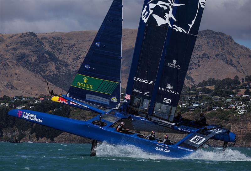 USA SailGP Team  in action ITM New Zealand Sail Grand Prix in Christchurch, March 24, 2024 - photo © Chloe Knott/SailGP