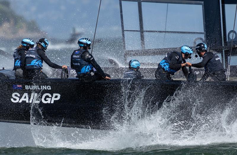 New Zealand - Black Foils - Race Day 2-  Oracle San Francisco SailGP - March 23, 2025 - San Francisco photo copyright Felix Diemer/SailGP taken at Golden Gate Yacht Club and featuring the F50 class
