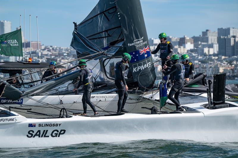 Flying Roos (AUS) - Race Day 2-  Oracle San Francisco SailGP - March 23, 2025 - San Francisco photo copyright Ricardo Pinto/SailGP taken at Golden Gate Yacht Club and featuring the F50 class
