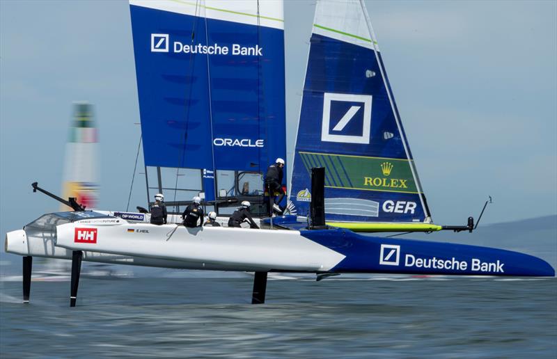 Germany SailGP Team presented by Deutsche Bank helmed by Erik Heil - SailGP Season 4 Grand Final in San Francisco photo copyright Ricardo Pinto for SailGP taken at San Francisco Yacht Club and featuring the F50 class