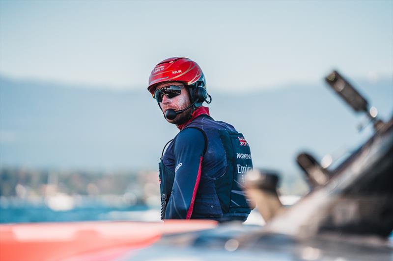 Emirates GBR Flight Controller Luke Parkinson said it was a day of multitasking on-board the F50 - Race Day 1 of the Rolex Switzerland Sail Grand Prix photo copyright Cameron Gregory taken at Lake Geneva Yacht Club and featuring the F50 class