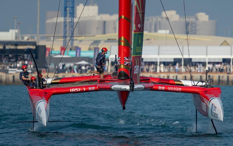 Emirates Great Britain SailGP Team helmed by Dylan Fletcher after Winning the SailGP Grand Prix Finale, on Race Day 2 of the Mubadala Abu Dhabi Sail Grand Prix Season Grand Final presented by Abu Dhabi Sports Council - photo © Felix Diemer for SailGP