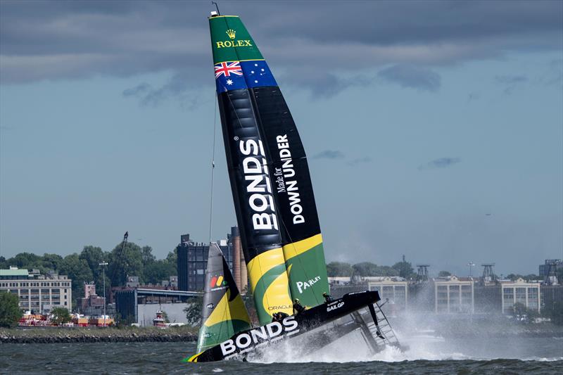 Bonds Flying Roos (AUS) nosedive ahead of Race Day 1 of the Mubadala New York Sail Grand Prix - May 30, 2026 - photo © Ricardo Pinto/SailGP
