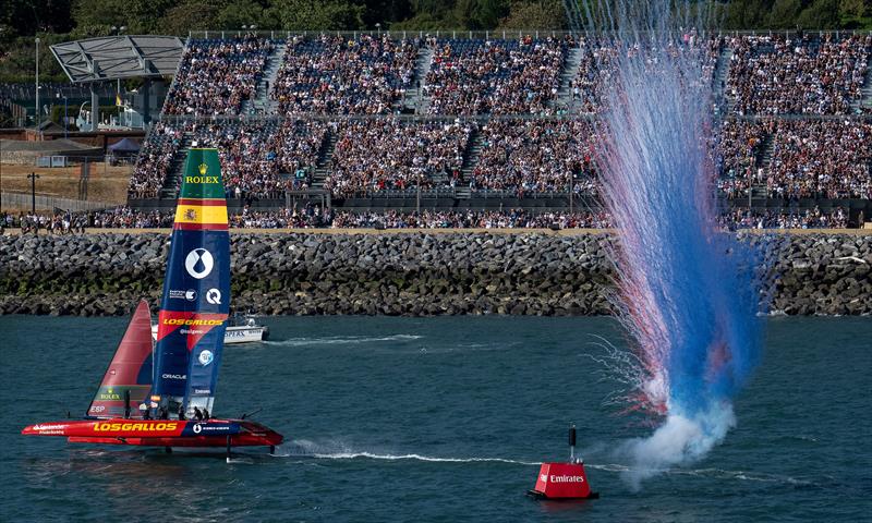 Los Gallos win the Portsmouth SailGP Final - Day 2 - Emirates Great Britain SailGP - Portsmouth - July 26, 2026 photo copyright Jon Buckle/SailGP taken at Portsmouth Navy Yacht Club and featuring the F50 class