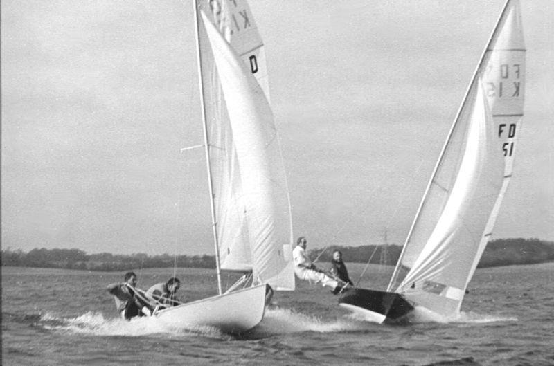 Alec Stone and Richard Lovett (to leeward) buddy tuning with another FD - photo © Jessica Barker, Stone Family Archive