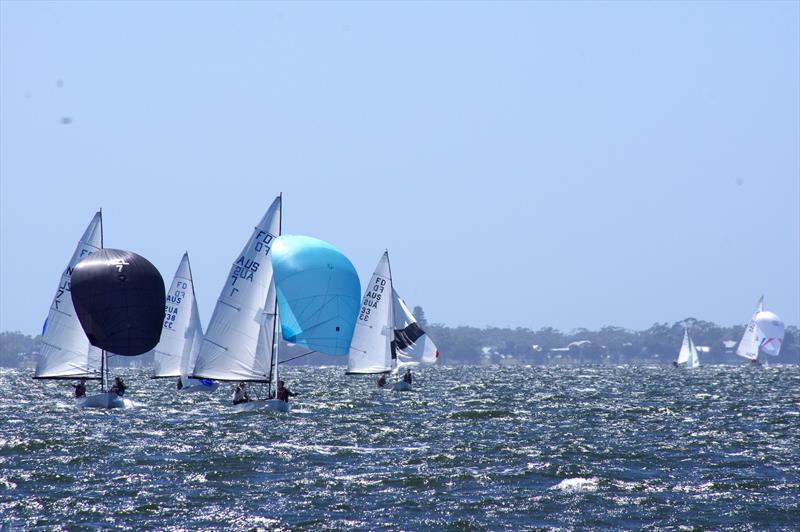 PPK NZL7, Blu Tak AUS338, Power AUS7 and Lupicus 60 AUS33 in race four of the Flying Dutchman 2026 Australian Championship - photo © Jeanette Severs