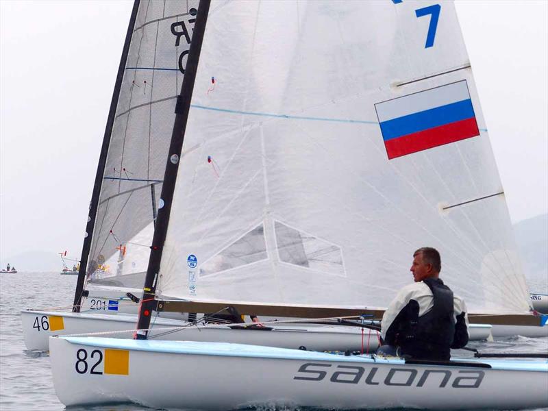 Finn World Masters at Kavala day 4 - photo © Drew Barnes