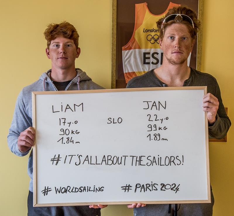 Two young Slovenian Finn sailors who at 17yrs and 22 yrs are part of a group of 40plus young sailors disappointed with World Sailing actions - photo © Robert Deaves / Finn Class