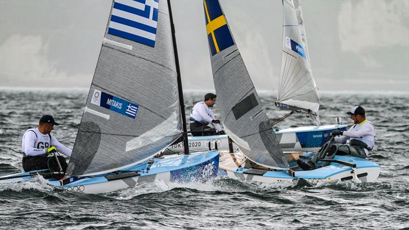 Tokyo2020 - Day 3 - July, 27, - Enoshima, Japan. Finn class. - photo © Richard Gladwell - Sail-World.com / nz