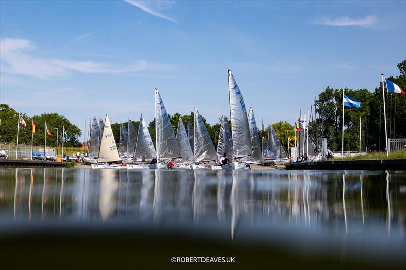 Finn World Masters, Day 2 photo copyright Robert Deaves taken at Regatta Center Medemblik and featuring the Finn class