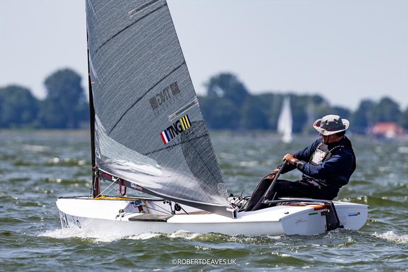 Wietze Zetzema, NED - Finn World Masters, Day 2 photo copyright Robert Deaves taken at Regatta Center Medemblik and featuring the Finn class