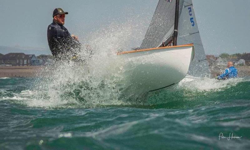 Cameron Tweedle in Hayling Bay during the 2023 UK Finn Nationals photo copyright Peter Hickson taken at Hayling Island Sailing Club and featuring the Finn class