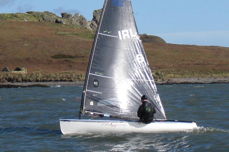 Richard Tait in the Howth YC Dinghy Frostbites Spring Series photo copyright Neil Murphy taken at Howth Yacht Club and featuring the Finn class