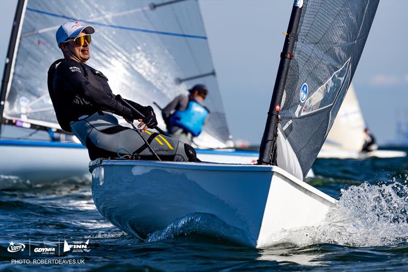 Kristof Kaiser, HUN on day 1 of the 2026 Open Finn and U29 European Championship - photo © Robert Deaves / www.robertdeaves.uk