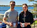 Josh Porter and Cara McDowell win the Fireball Open Championship at Lough Ree © Frank Miller