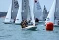 DJ Edwards and Vyv Townend rounding the windward mark on Day 5 of the 2026 Fireball World Championship at the Royal Torbay Yacht Club &copy; Mark Jardine