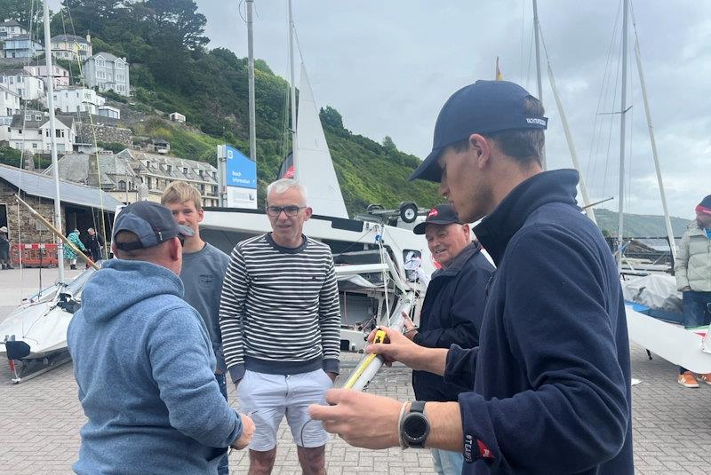 Rig callibration - P&B and Zhik Fireball National Championship at Looe photo copyright LSC taken at Looe Sailing Club and featuring the Fireball class
