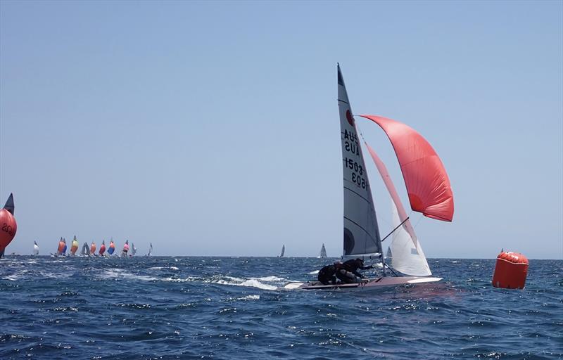 1503 leading the fleet around the bottom mark - Australian Fireball National Championship 2026 at Adelaide Sailing Club - Day 5 - photo © Denise Gaskell