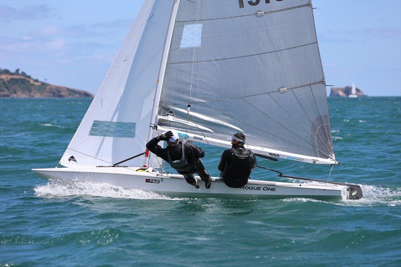 Dave Hall and Paul Constable on Day 1 of the 2026 Fireball World Championship at the Royal Torbay Yacht Club - photo © Mark Jardine