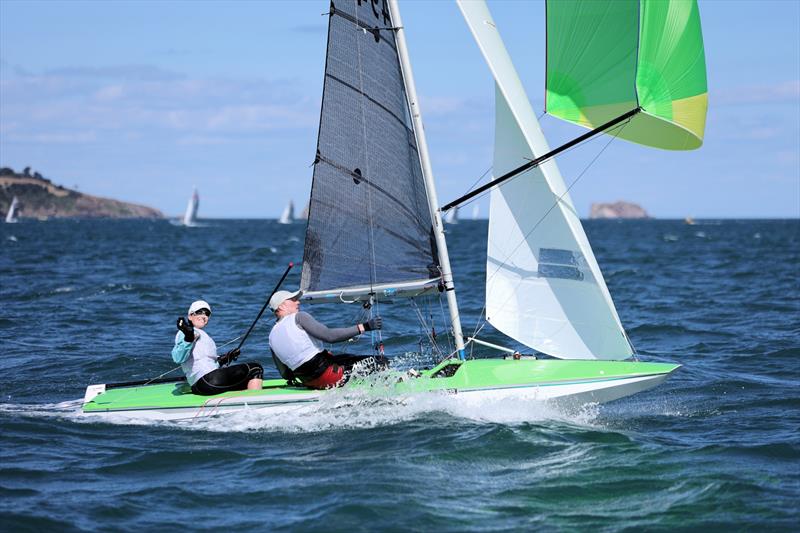 Georgia Booth and Ollie Davenport on Day 1 of the 2026 Fireball World Championship at the Royal Torbay Yacht Club - photo © Mark Jardine