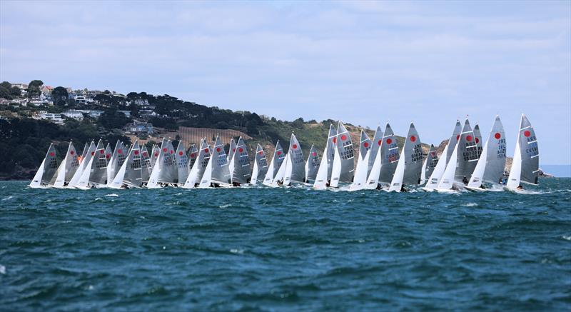 Race 1 start on Day 1 of the 2026 Fireball World Championship at the Royal Torbay Yacht Club - photo © Mark Jardine