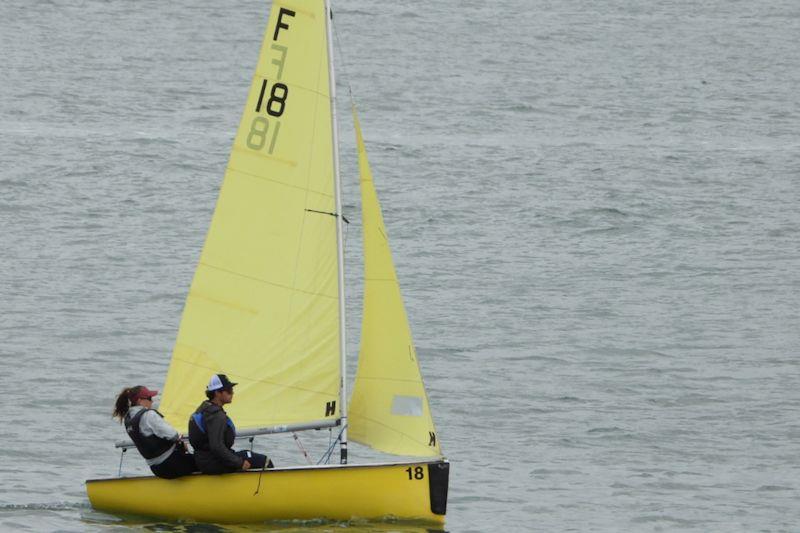 Michelle Lahrkamp comes 2nd - Menai Strait Regattas photo copyright Ian Bradley taken at Hoylake Sailing Club and featuring the Firefly class