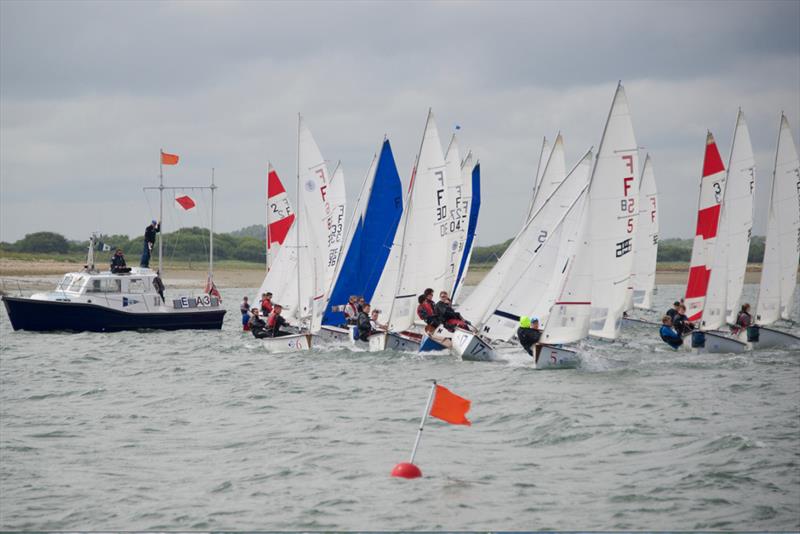 National Schools Sailing Championships at Itchenor photo copyright Mary Pudney taken at Itchenor Sailing Club and featuring the Firefly class
