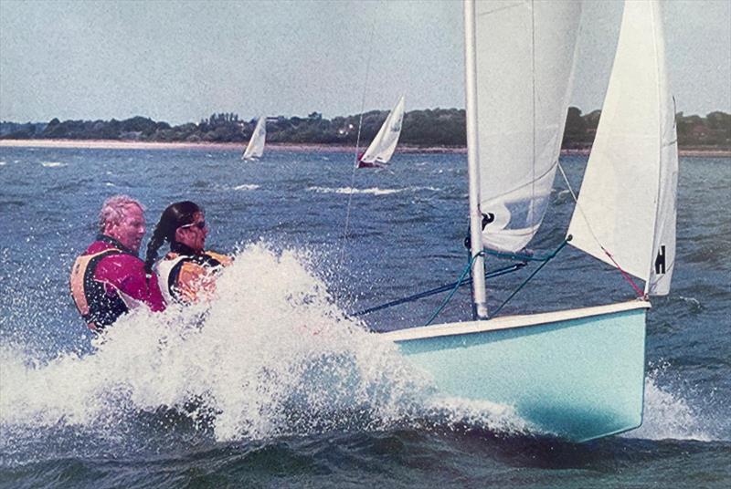 Greg Ansell with Rachel Crebbin crewing at Hamble photo copyright Tiggy Ansell taken at Hamble River Sailing Club and featuring the Firefly class