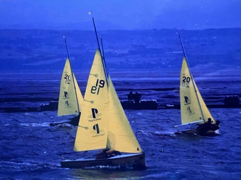 IYRU Team Racing Worlds 1995 - The storm comes through and we carry on photo copyright Tiggy taken at West Kirby Sailing Club and featuring the Firefly class