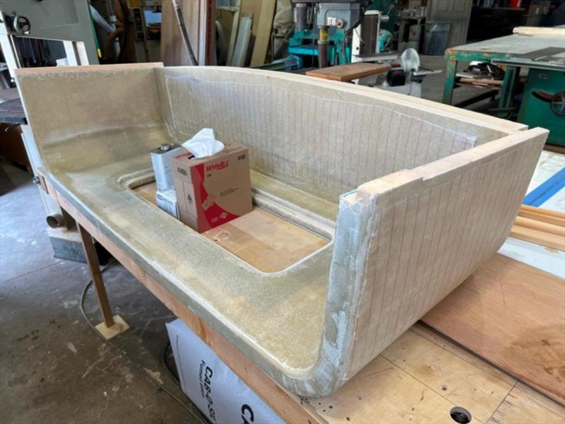Hull #7 Transom fish box - photo © Michael Rybovich & Sons