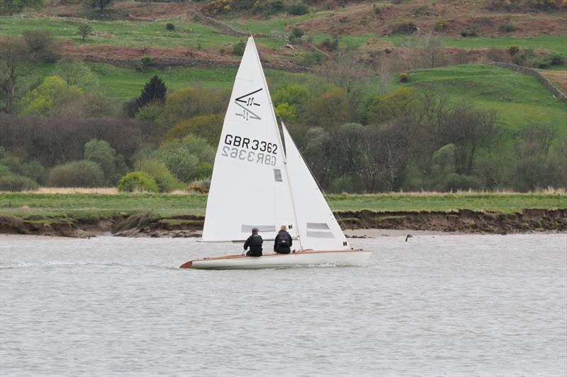 Scott Train and Anne Stewart on their way to winning the Solway Yacht Club's Easter River Races series in their immaculate Flying Fifteen - photo © Margaret Purkis