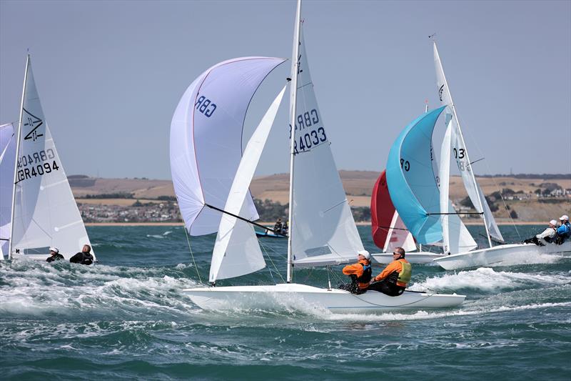Race 3 - GBR 4033 on the final reach on day 2 of the 2025 Flying Fifteen Worlds at the WPNSA - photo © Mark Jardine