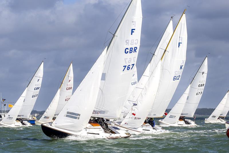 Folkboat Racing in the Solent photo copyright Jake Sugden taken at Lymington Town Sailing Club and featuring the Folkboat class