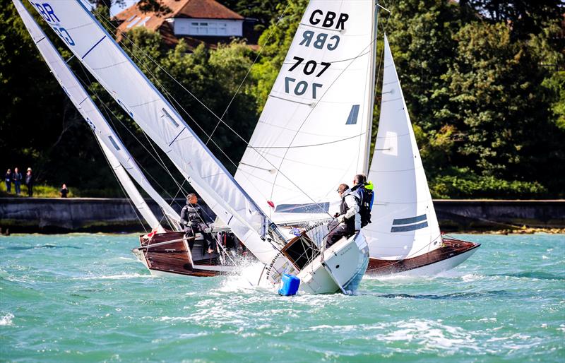 Folkboat Racing in the Solent photo copyright Jake Sugden taken at Lymington Town Sailing Club and featuring the Folkboat class