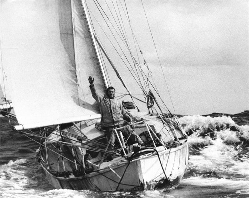 Sir Robin Knox-Johnston pictured by Bill Rowntree on April 22 1969 at the finish of the original Sunday Times Golden Globe Race. Sir Robin, now 80, recounts his story on BBC Radio 4 photo copyright Bill Rowntree / PPL taken at  and featuring the Golden Globe Race class