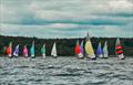 The fleet at a quieter moment during the GP14 Munster Championship 2025 at Cullaun Sailing Club © Hazel McMahon,Luke O'Donnell & Des McMahon
