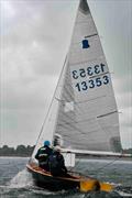 Des McMahon in the breeze on Saturday during the GP14 Munster Championship 2025 at Cullaun Sailing Club © Hazel McMahon,Luke O'Donnell & Des McMahon
