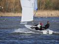 Daniel and Maciej on their famous charge during the P&B GP14 2026 UK Inland Championship &copy; Greg Craig / WHSC